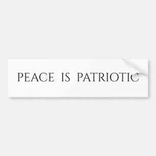 Pegatina Para Coche La paz es patriótica
