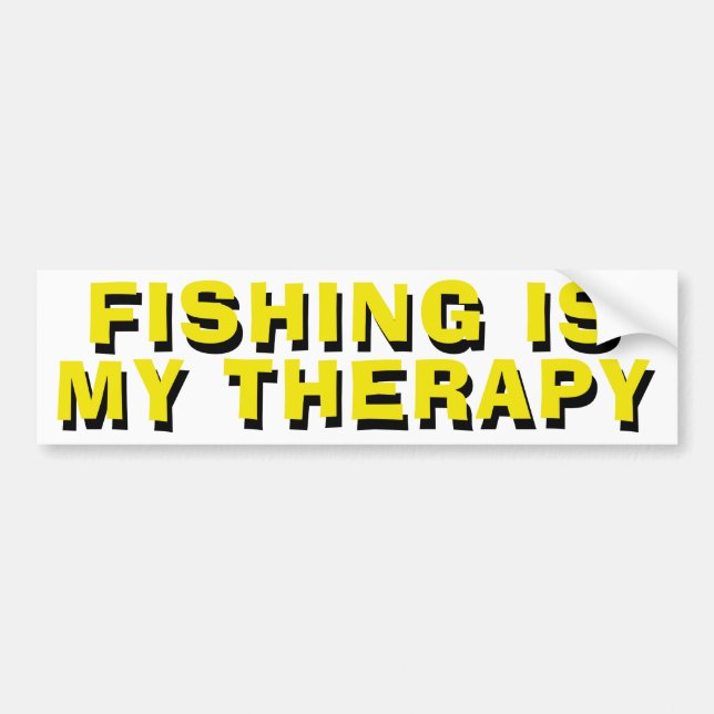 Pegatina Para Coche La Pesca Es Mi Terapia (Frente)