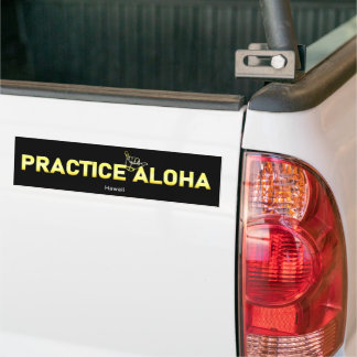 Pegatina Para Coche La práctica hawaiana Aloha Golden Shaka (suelto)