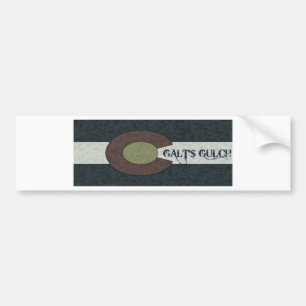 Pegatina Para Coche La quebrada de Galt - diseño combinado blanco y