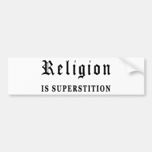 Pegatina Para Coche La religión es superstición