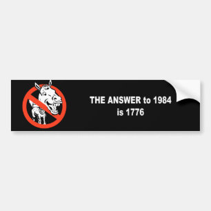 Pegatina Para Coche La respuesta a 1984 es 1776