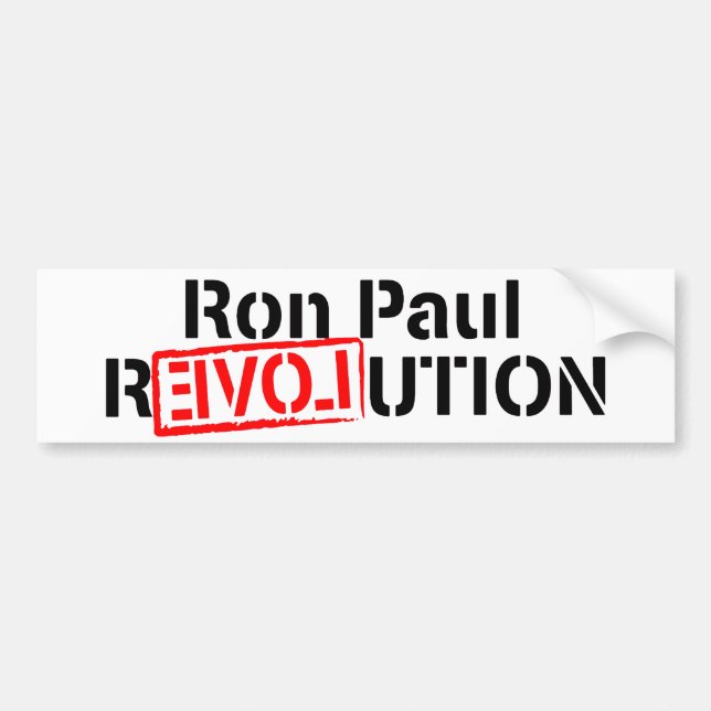 Pegatina Para Coche La revolución de Ron Paul continúa (Frente)