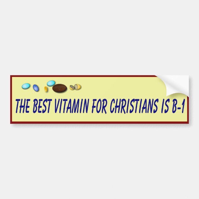 Pegatina Para Coche La salud cristiana aconseja (Frente)