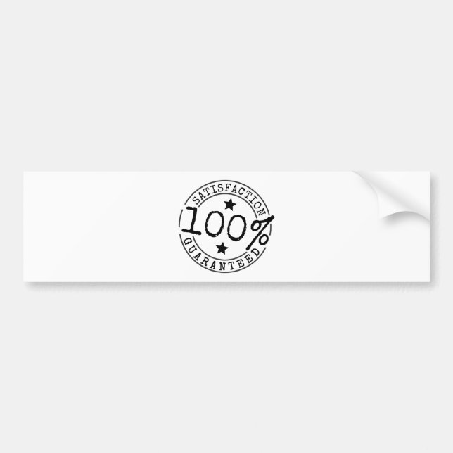 Pegatina Para Coche La satisfacción garantizó 100% (Frente)