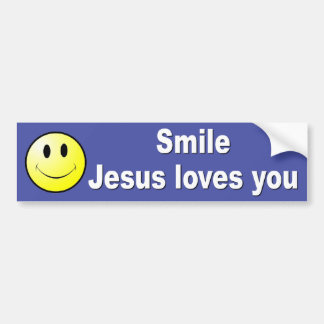 Pegatina Para Coche La sonrisa, Jesús le ama