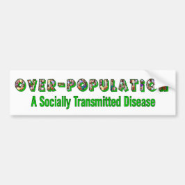 Pegatina Para Coche La superpoblación es un STD