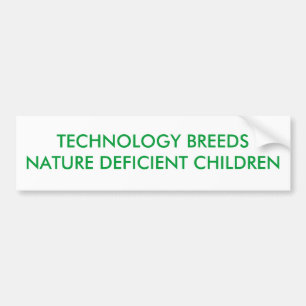 PEGATINA PARA COCHE LA TECNOLOGÍA CRÍA A NIÑOS DEFICIENTES DE LA