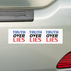 Pegatina Para Coche "La verdad sobre las mentiras" azul blanco rojo ne