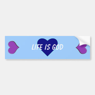 Pegatina Para Coche La vida es dios (la vida es buena)