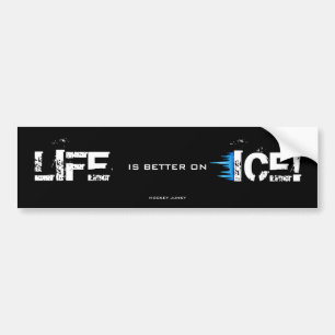 PEGATINA PARA COCHE ¡LA VIDA ES MEJOR EN EL HIELO!