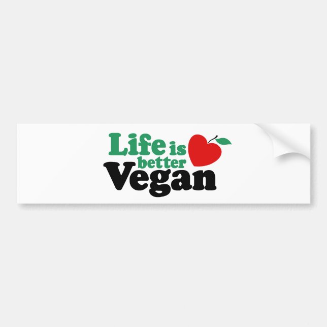Pegatina Para Coche La Vida Es Mejor Vegan (Frente)