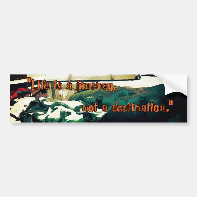 Pegatina Para Coche La Vida Es Un Viaje (Frente)