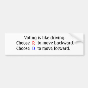 Pegatina Para Coche La votación es como la conducción
