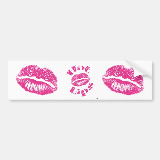 Pegatina Para Coche ¡Labios calientes! Labios rosados (Frente)