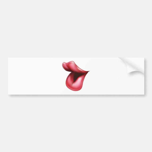Pegatina Para Coche Labios rojos grandes (Frente)
