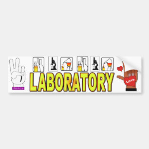 PEGATINA PARA COCHE LABORATORIO DEL AMOR DE LA PAZ