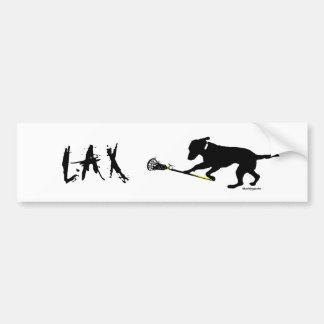 Pegatina Para Coche Laboratorio negro que juega LaCrosse Bumpersticker