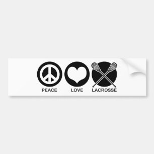 Pegatina Para Coche Lacrosse de Peace Love