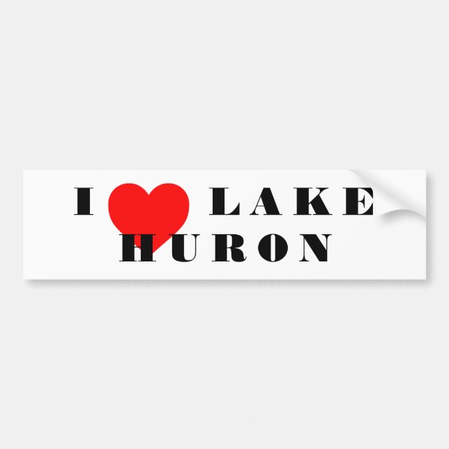 Pegatina Para Coche Lago del corazón Huron (Frente)