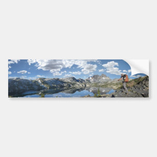 Pegatina Para Coche Lago Garnet y pico de banner - Camino John Muir