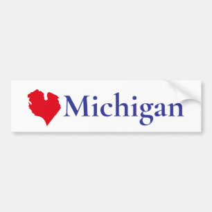 Pegatina Para Coche Lago Michigan - divertido Gran lago Estado - humor