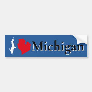Pegatina Para Coche Lago Michigan - divertido Gran lago Estado - humor