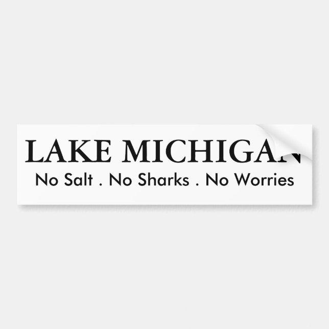 Pegatina Para Coche Lago Michigan - humor (Frente)