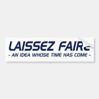 Pegatina Para Coche Laissez Faire Bumpersticker - blanco