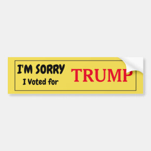 Pegatina Para Coche Lamento haber votado por Trump