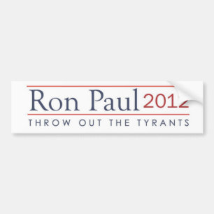 Pegatina Para Coche Lance hacia fuera a los tiranos Ron Paul 2012