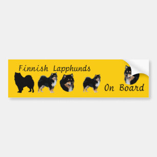 Pegatina Para Coche Lapphunds finlandés a bordo