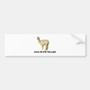 Pegatina Para Coche Las alpacas son más cortas que las llamas