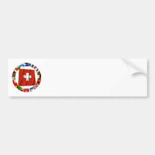 Pegatina Para Coche Las banderas de los cantones de Suiza