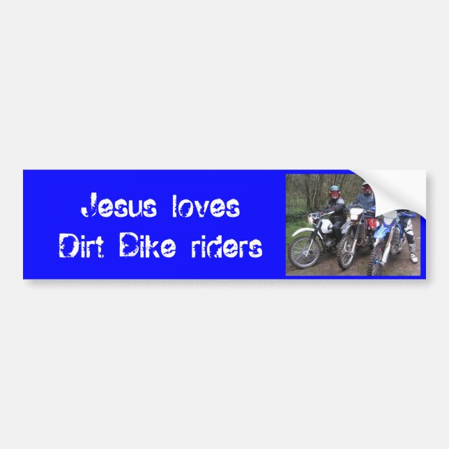 Pegatina Para Coche Las bicis, Jesús aman a jinetes de la bici de (Frente)