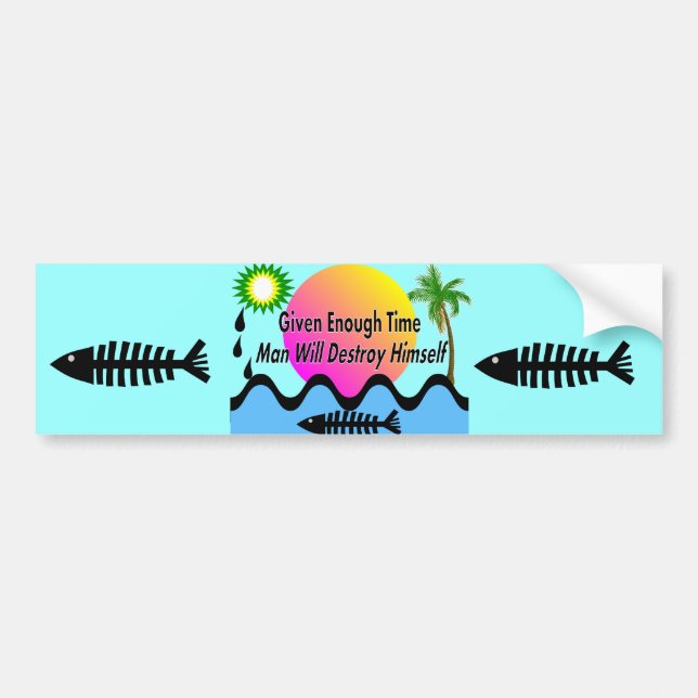 Pegatina Para Coche Las camisetas "hombre del derrame de petróleo del (Frente)