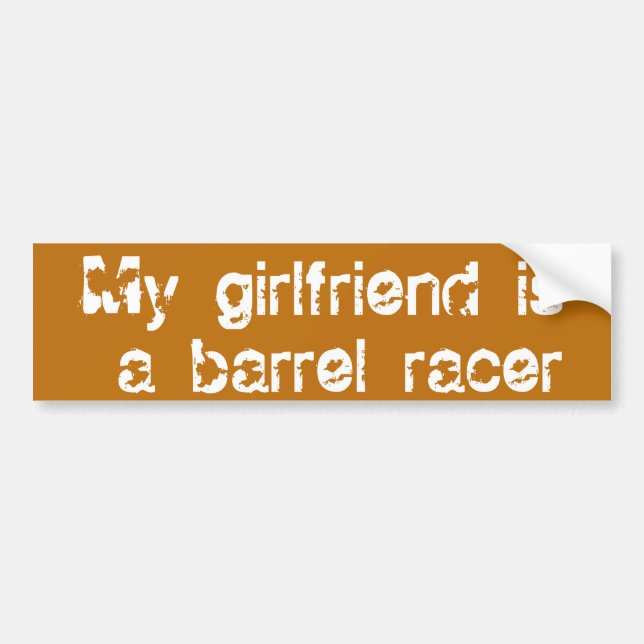 Pegatina Para Coche Las Carreras del barril - chicas - mi GF son (Frente)