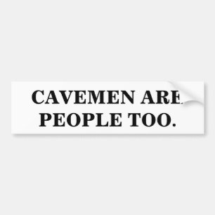 PEGATINA PARA COCHE LAS CAVEMAS TAMBIÉN SON GENTE.