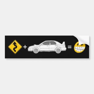 Pegatina Para Coche Las curvas, Subaru, igualan la diversión