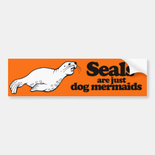 Pegatina Para Coche LAS FOCAS SON SOLO SIRENAS PERRO -.png