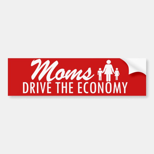 Pegatina Para Coche Las mamáes conducen la economía (Frente)