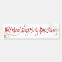 Las mujeres bien comportadas hacen raramente