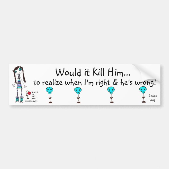 Pegatina Para Coche ¡Las series #89 de WIKH ME RECONOCEN YA! (Frente)