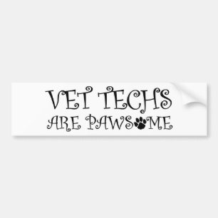 Pegatina Para Coche Las tecnologías del veterinario son Pawsome