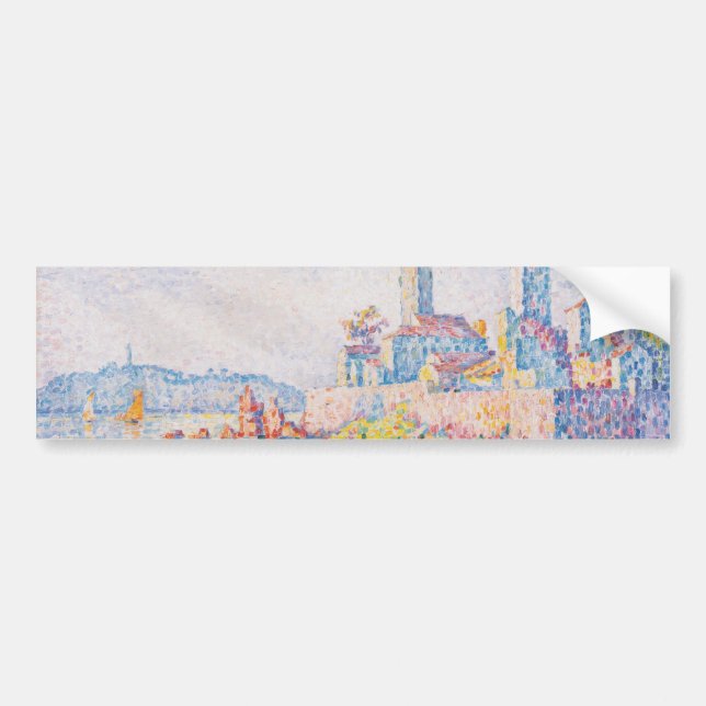 Pegatina Para Coche Las Torres de Antibes (de Paul Signac) (Frente)