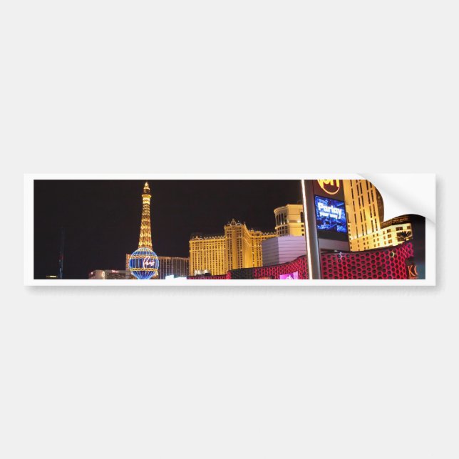 Pegatina Para Coche Las Vegas en la noche (Frente)