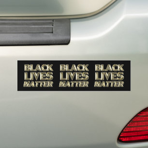 Pegatina Para Coche Las vidas negras importan el oro negro la tipograf