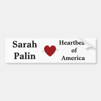 Pegatina Para Coche latido del corazón, Sarah Palin, ofAmerica del