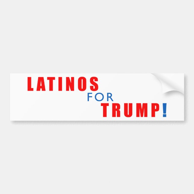 Pegatina Para Coche Latinos para Donald Trump (Frente)