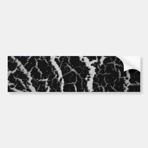 Pegatina Para Coche Lava espacial agrietada - Blanco/Plata